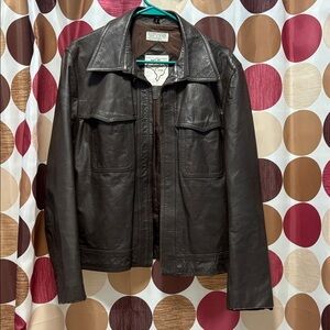 Men's Vintage Dark Brown Leather Jacket
